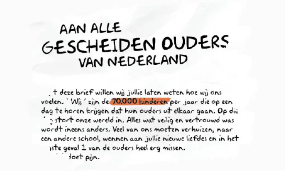 Brief aan alle gescheiden ouders van Nederland